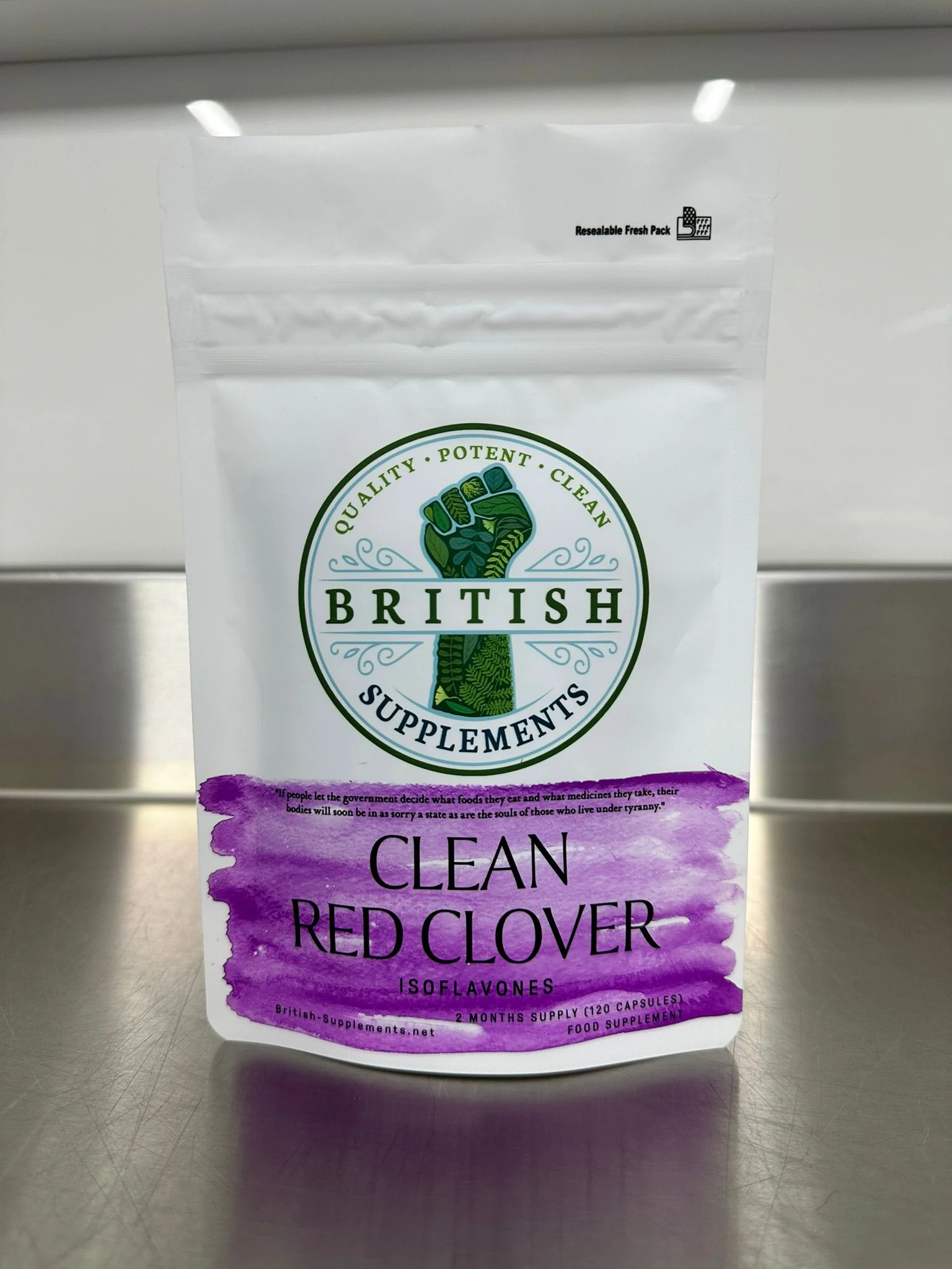 Clean Genuine Red Clover 8,814mg (Isoflavones 54mg) + Uptake Blend - Image 3