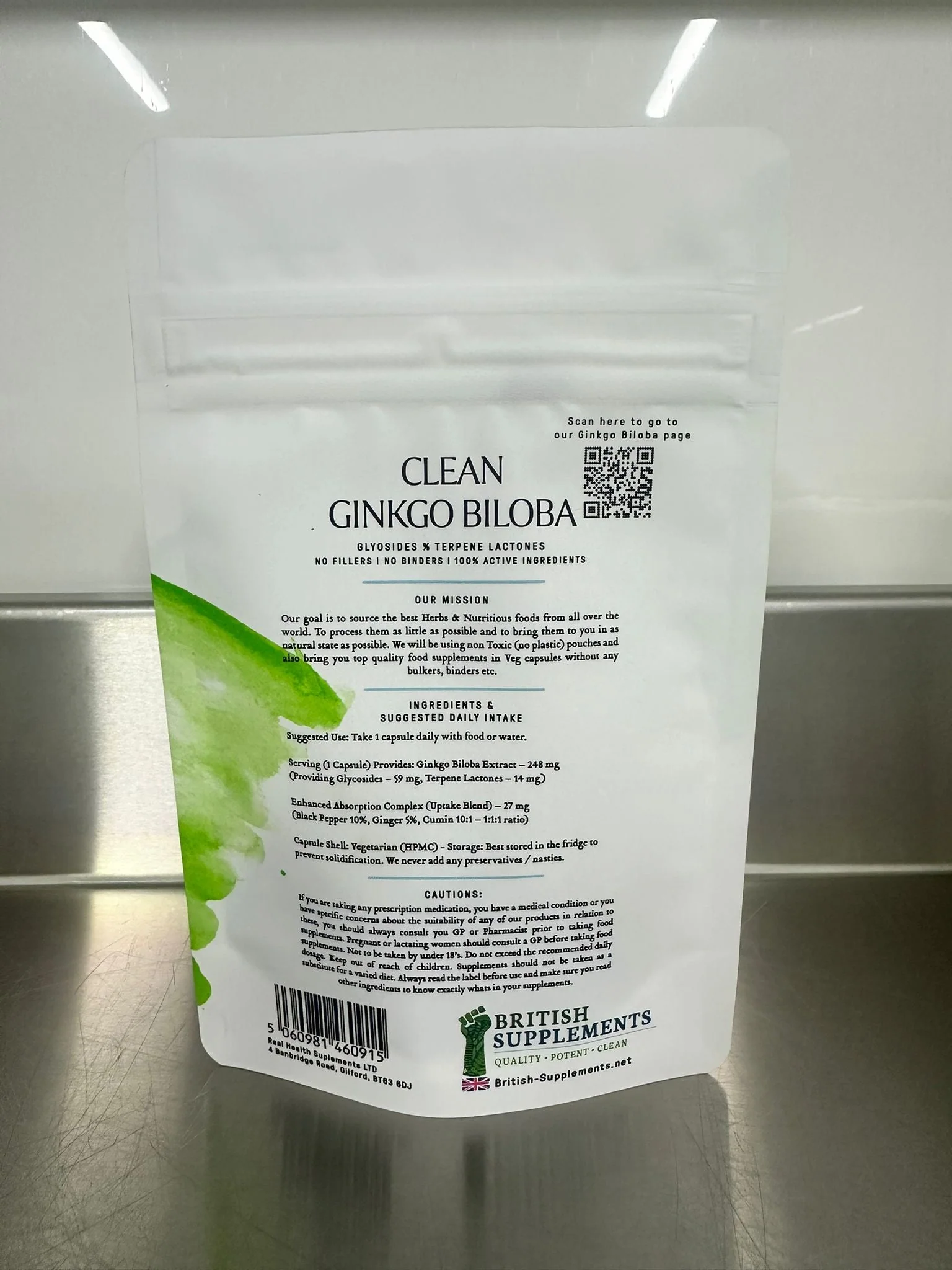 Clean Genuine Ginkgo Biloba Extract + Uptake Blend - Image 5