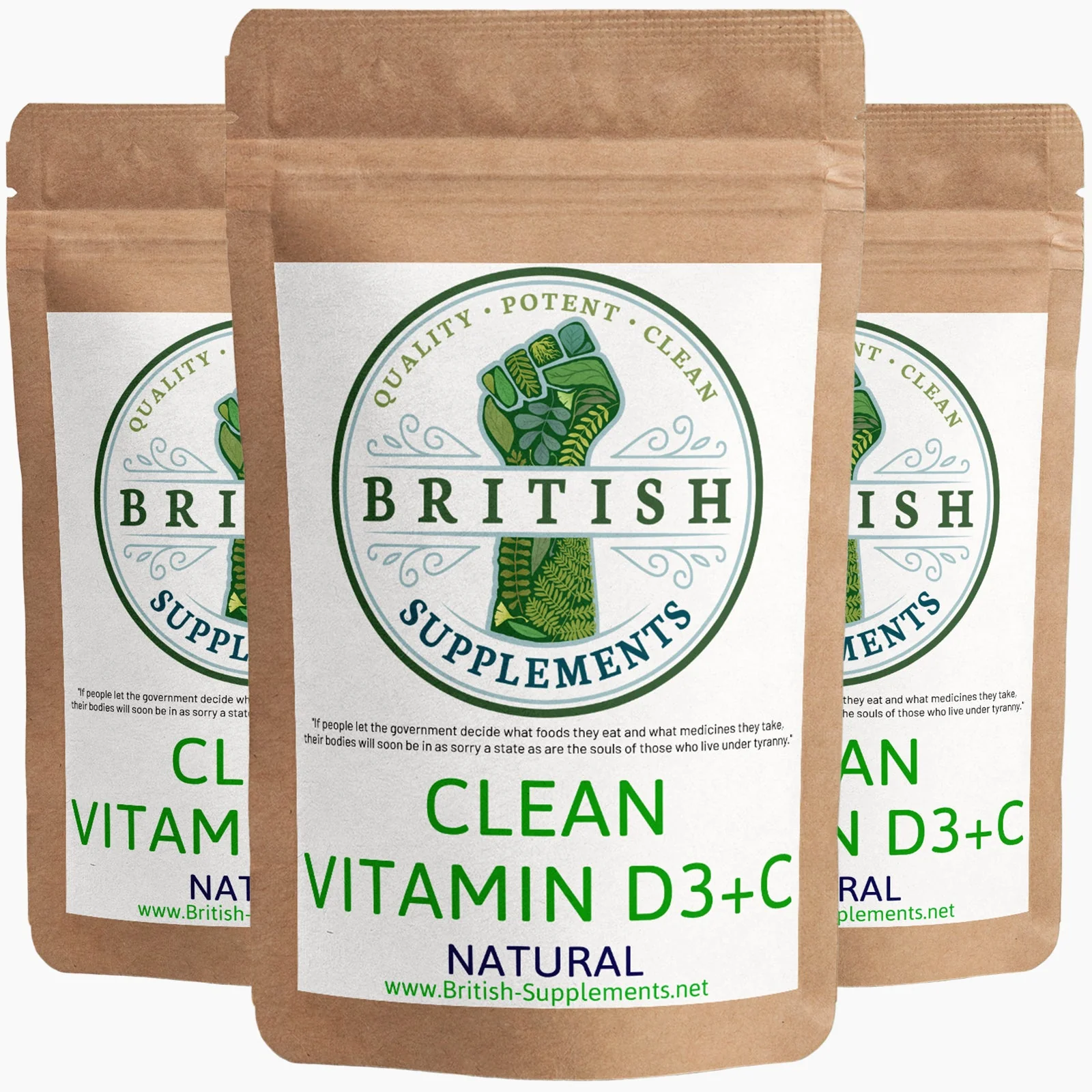 Clean Vitamin D3 + Natural Vitamin C