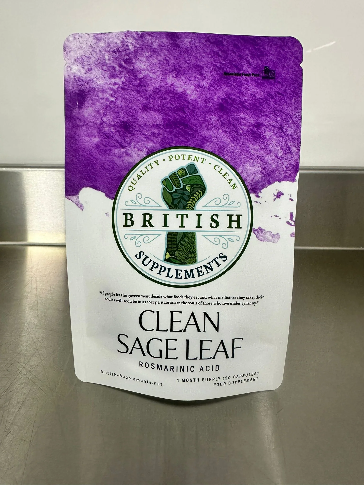 Clean Genuine Sage Leaf Extract 2,940mg (14.7mg Rosmarinic Acid) - Image 2