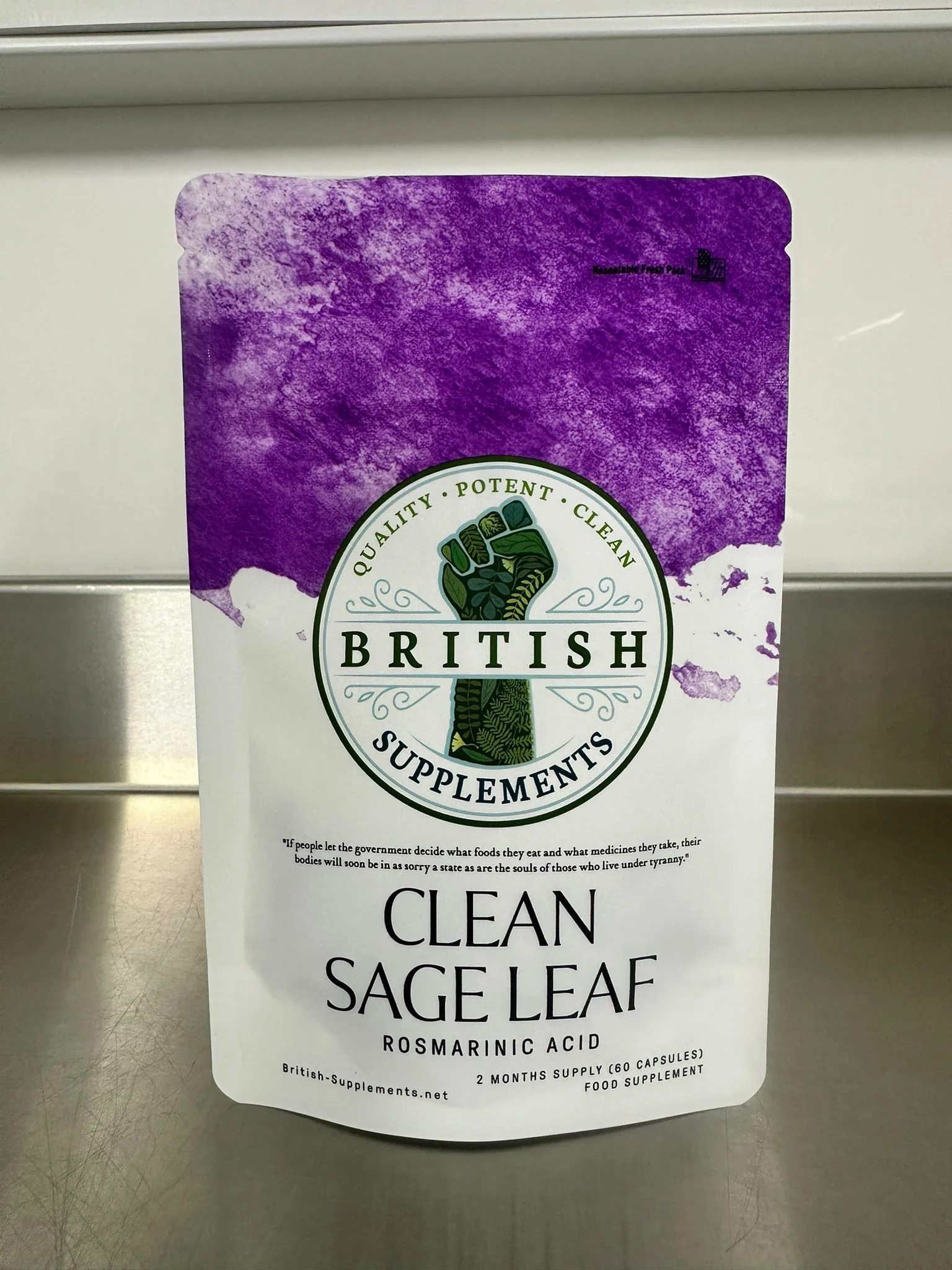 Clean Genuine Sage Leaf Extract 2,940mg (14.7mg Rosmarinic Acid) - Image 3