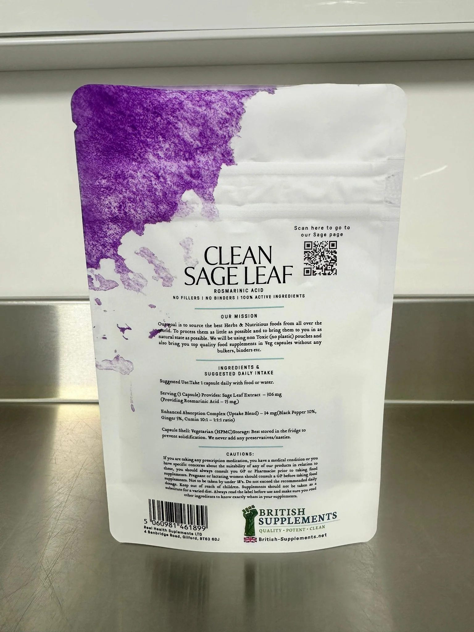 Clean Genuine Sage Leaf Extract 2,940mg (14.7mg Rosmarinic Acid) - Image 5
